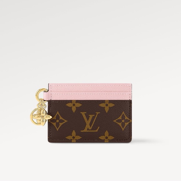 Louis Vuitton Monogram Pink and Brown card Holder BRAND NEW with gold charms - Picture 1 of 6